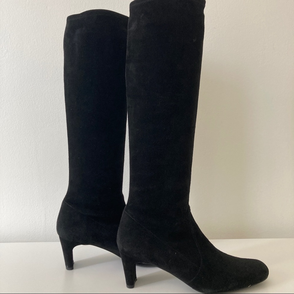 Stuart Weitzman Suede Knee-high Heeled Boots